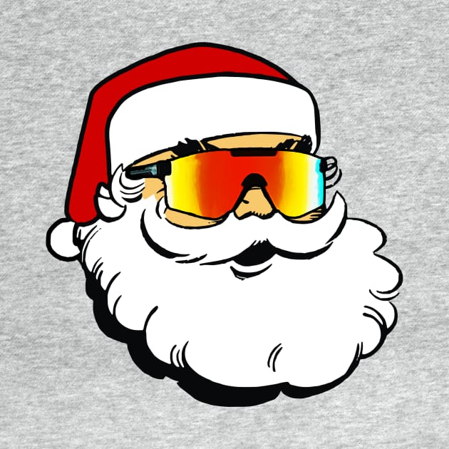 Santa Claus wearing cool skiing sunglasses by Captain-Jackson